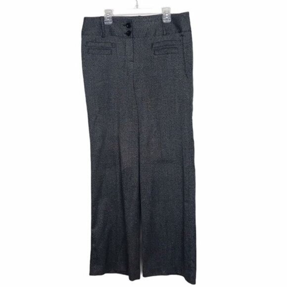 Larry Levine Gray Wide Leg Washable Work Dress Pants Size 8 - Picture 1 of 10